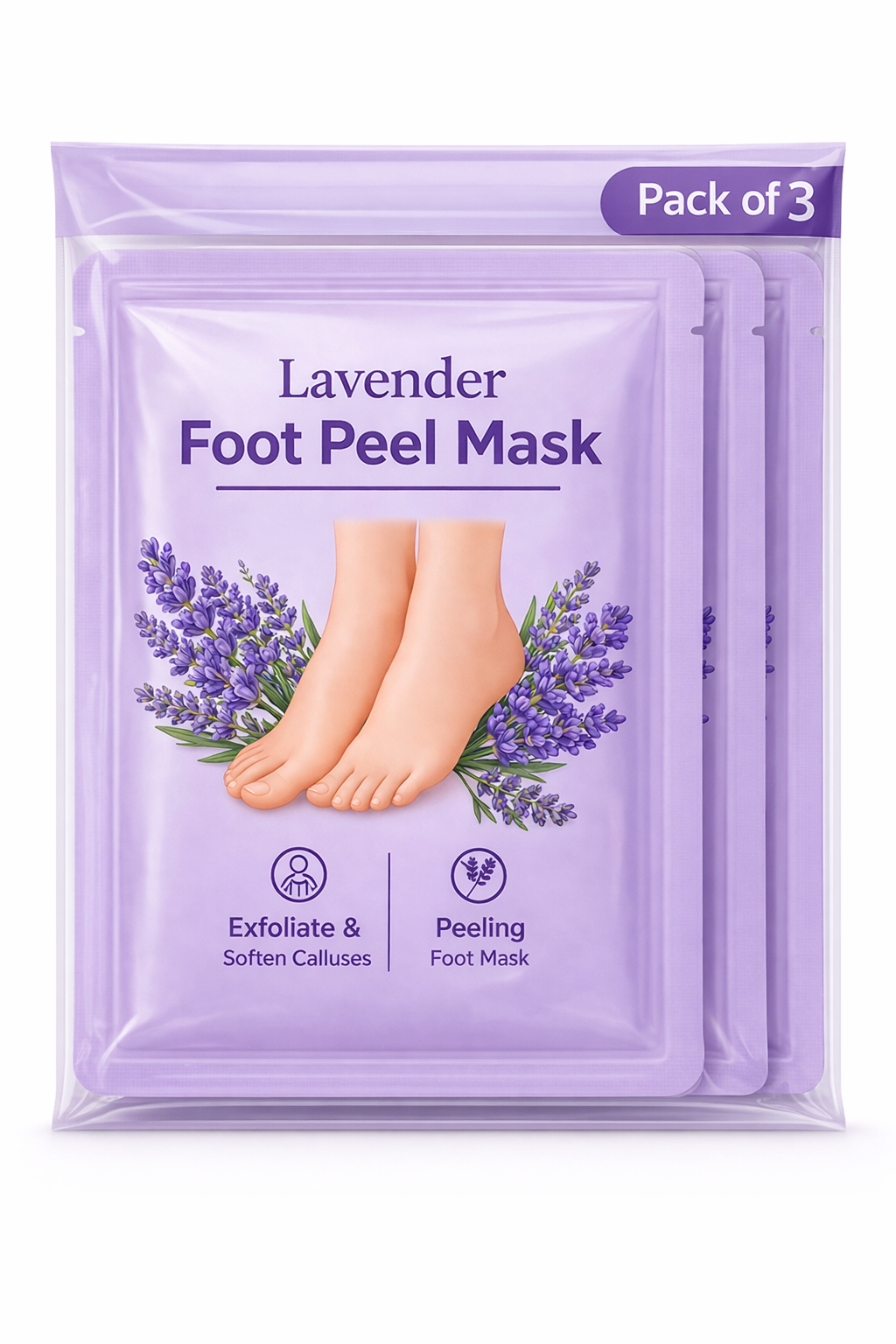 Masque Pieds Peeling Exfoliant & Hydratant Lavande CuraLab FootPeel™