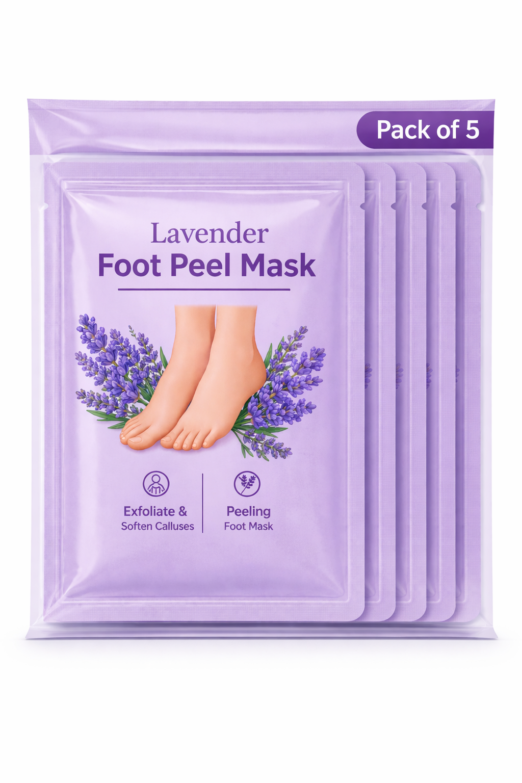 Masque Pieds Peeling Exfoliant & Hydratant Lavande CuraLab FootPeel™