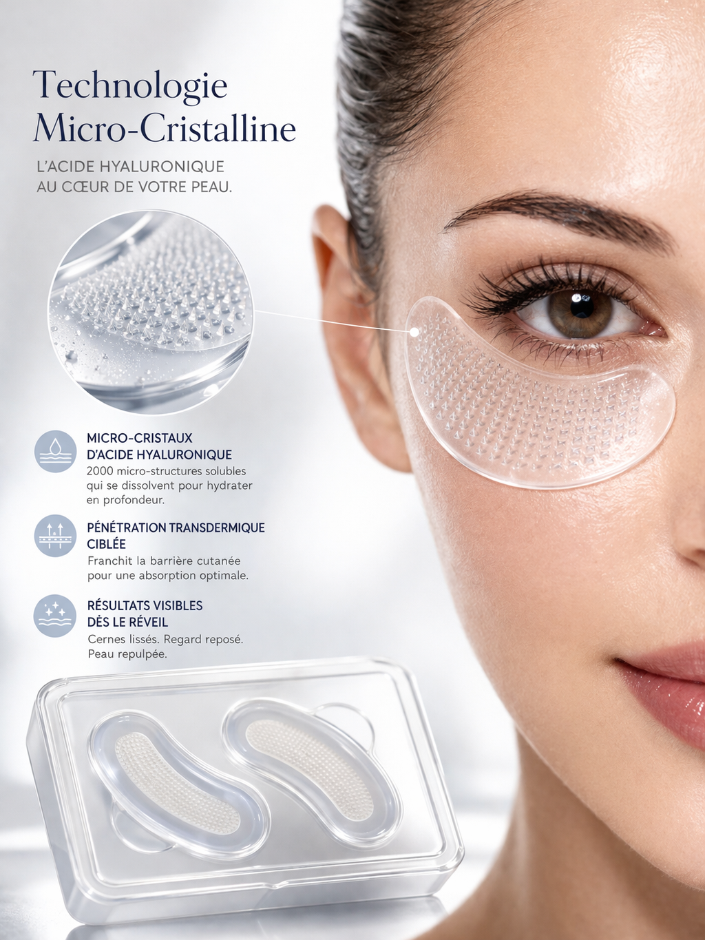 CuraLab Filler™ — Patchs Micro-Cristallins à l'Acide Hyaluronique